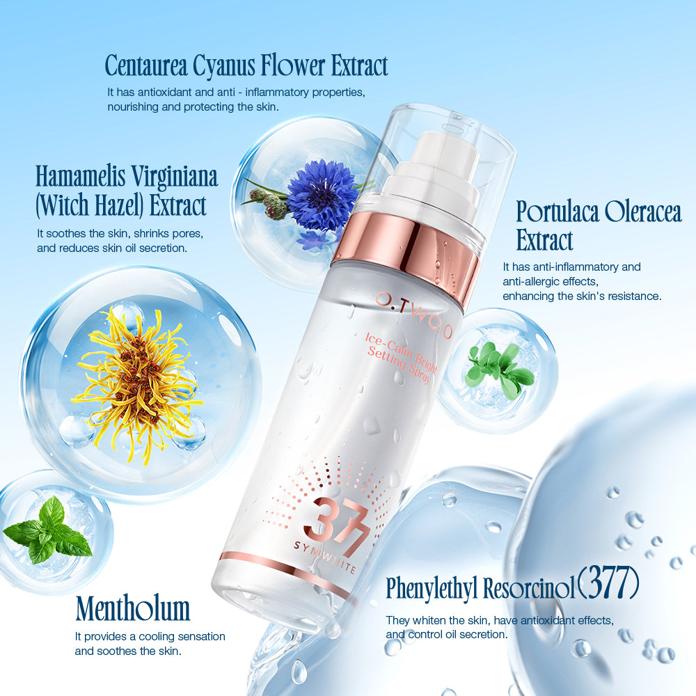 O.TWO.O Ice-Calm Bright Setting Spray | Long-Lasting Makeup Fixer UAE