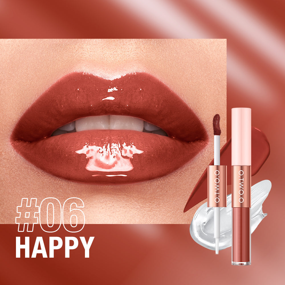 O.TWO.O Double Effect Matte & Gloss Lipstick – 2-in-1 Velvet Matte & Glossy Finish | UAE