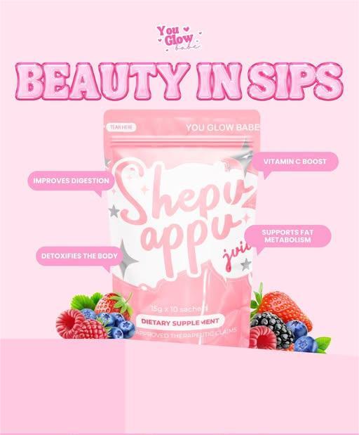 You Glow Babe SHEPU APPU Whitening Collagen – 10 Sachets (15g) | Glowing Skin & Anti-Aging Supplement | UAE