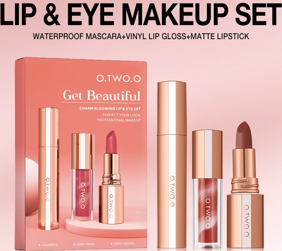 O.TWO.O Charm Blooming Lip & Eye Set – Vibrant Colors for Lips & Eyes | UAE