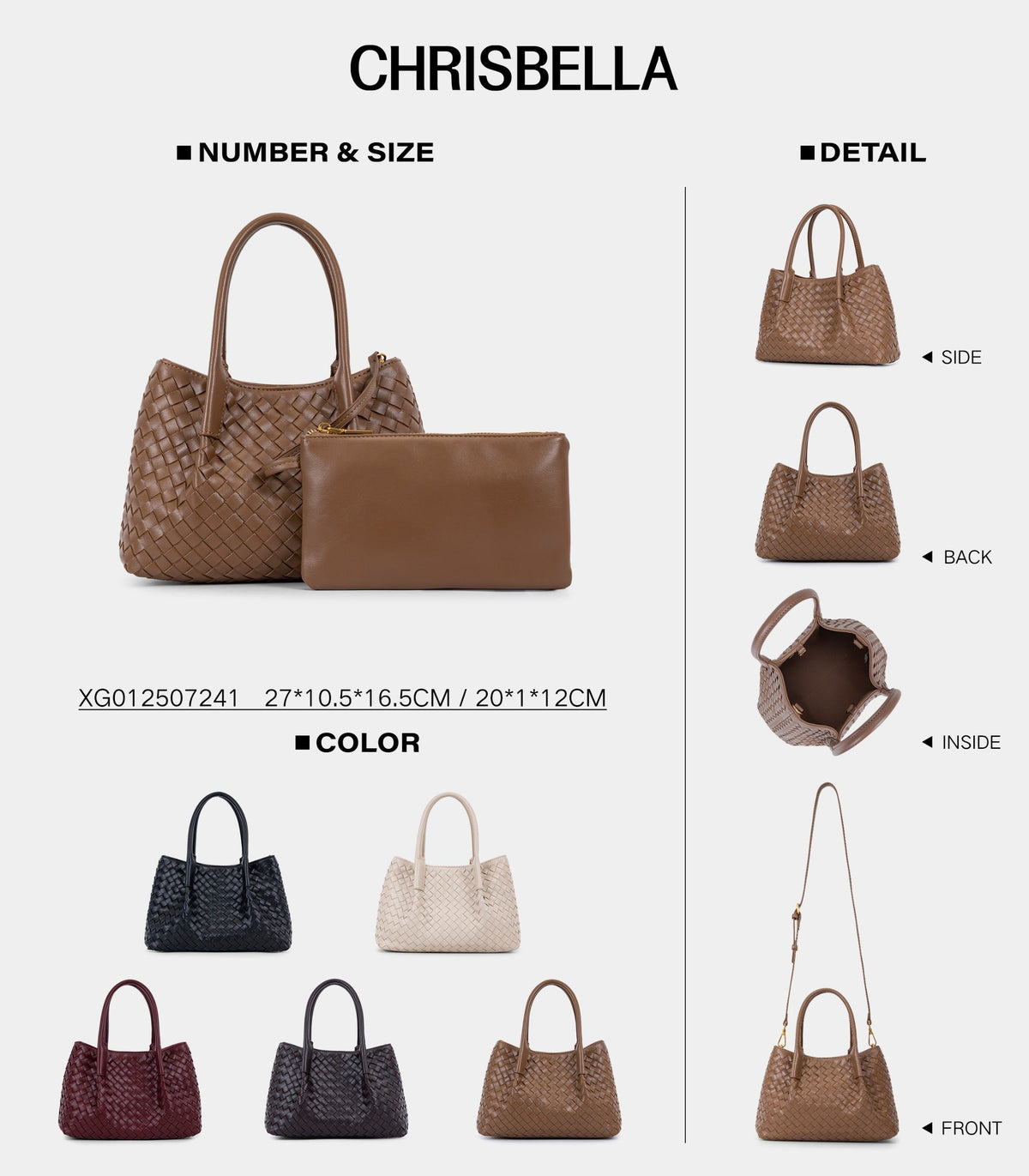Chrisbella Mini Dome Tote Bag with Gift Box | Multi-Color Women's Handbag UAE
