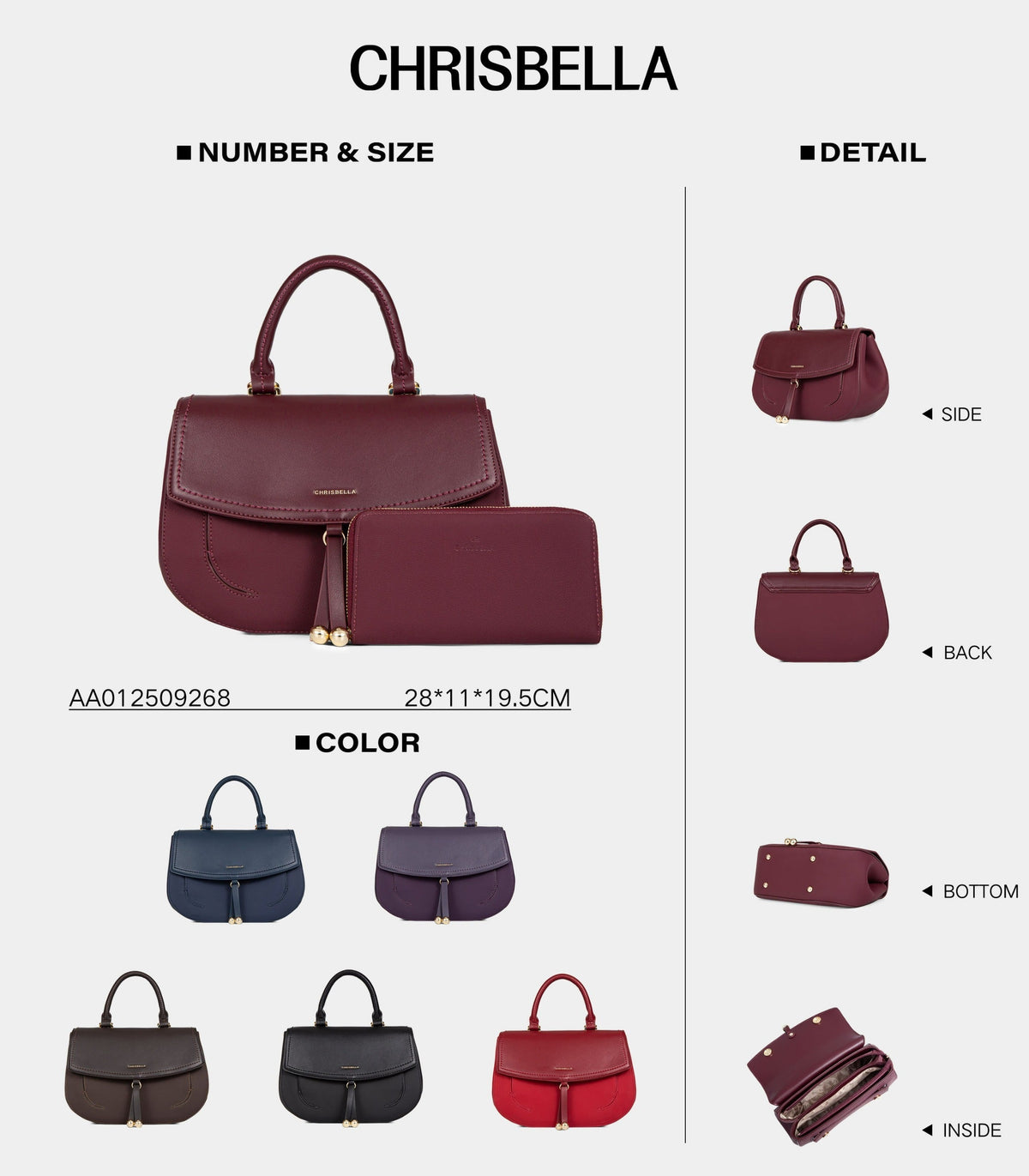 Chrisbella Mini Dome Tote Bag with Gift Box | Multi-Color Women's Handbag UAE