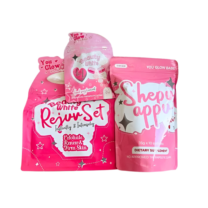 You Glow Babe Skincare Combo – Sheppu Soap, Capsules & Rejuv Set | Complete Whitening & Glow Care | UAE