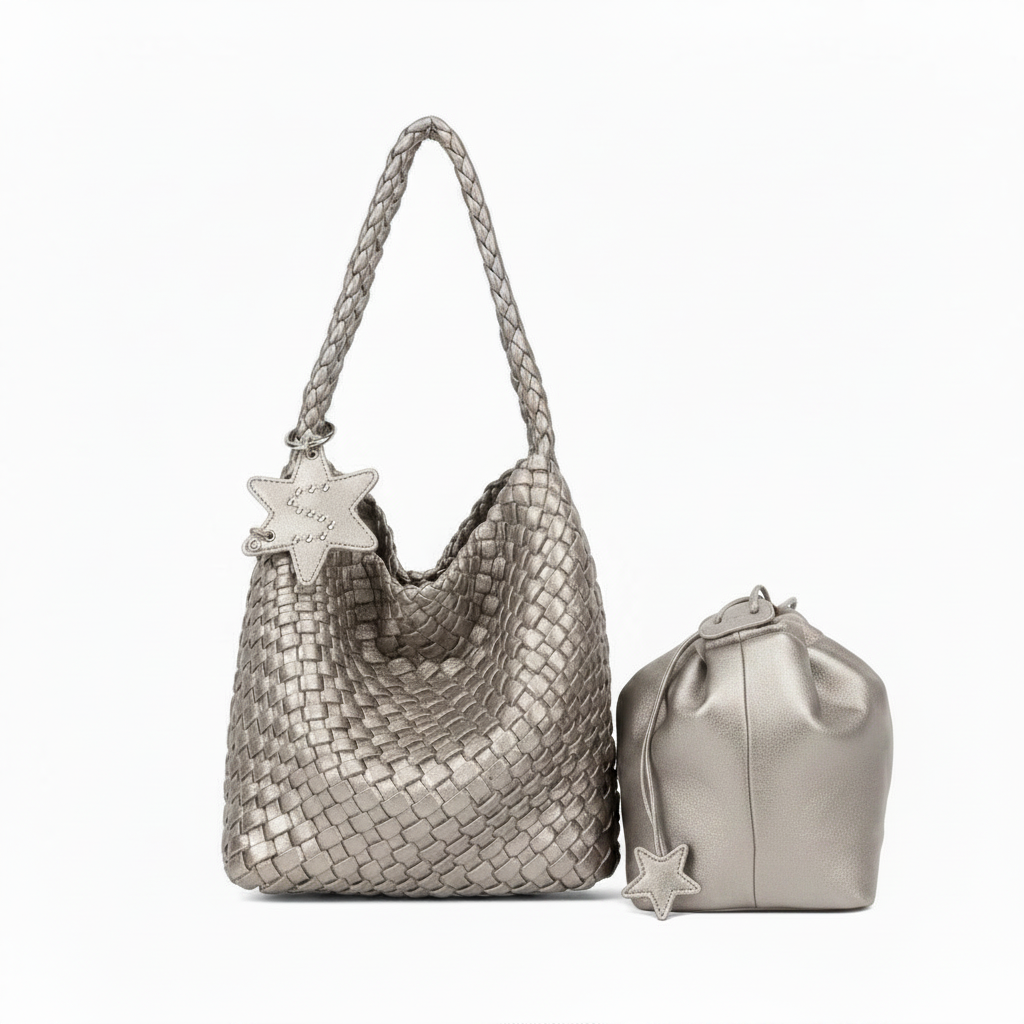 Chrisbella Woven Hobo Bag | Premium Braided Leather Shoulder Bag UAE