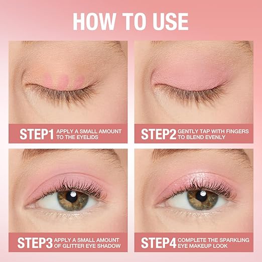 O.TWO.O Coral Shimmer Glitter Eyeshadow – High Pigment, Long-Lasting Sparkle | UAE