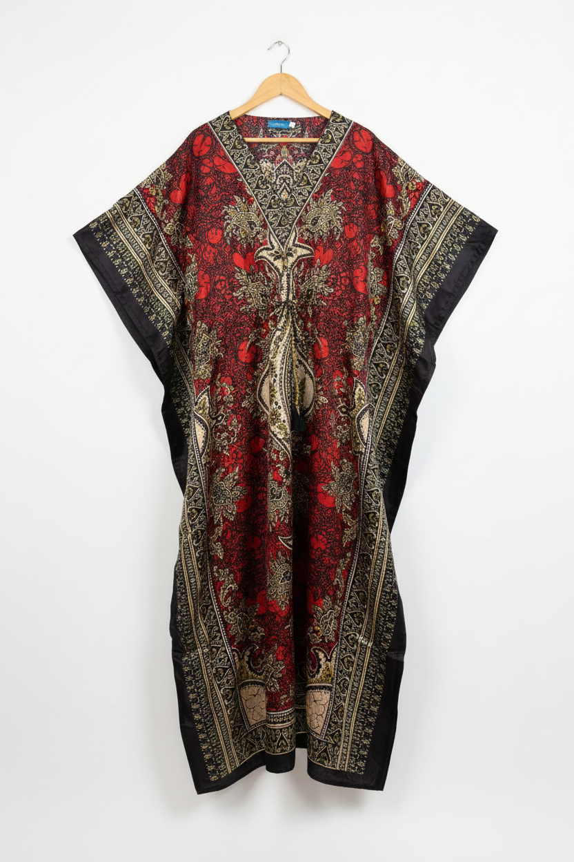 Kimono Long Dress Red | Elegant Women's Maxi Kimono Dress UAE