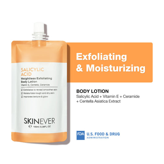 SKINEVER Salicylic Acid Exfoliating Body Lotion – Lightweight & Smoothing | Clear Skin for Body | UAE