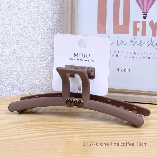 MUJU Matte Textured Hair Claw SLIM TYPE MIX Color – Non-Slip Slim Hair Clips for Strong Hold | UAE