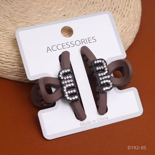 MUJU Matte Textured Hair Claw Small MIX Color – Non-Slip Mini Hair Clips Set for Strong Hold | UAE