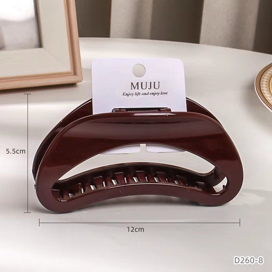 MUJU Matte Textured Hair Claw – Maroon Color Non-Slip Strong Hold Hair Clip for Thick & Fine Hair | UAE