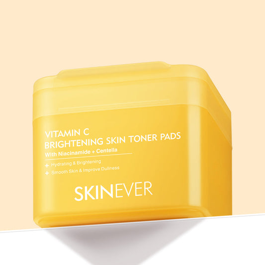SKINEVER Vitamin C Brightening Toner Pads – Glow Boosting & Exfoliating Toner Pads for Radiant Skin | UAE