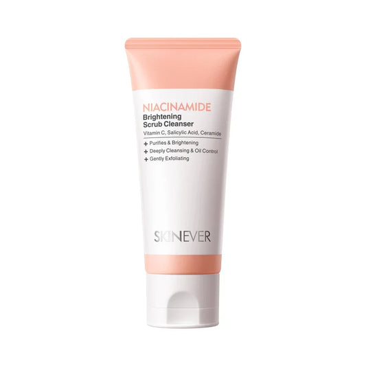 SKINEVER Niacinamide Brightening Deep Clean Scrub Cleanser – Pore Refining & Dark Spot Control Exfoliating Face Wash | UAE
